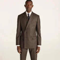 Ludlow Slim-fit double-breasted suit jacket in Italian wool