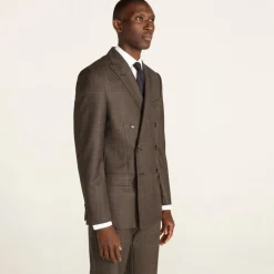Ludlow Slim-fit double-breasted suit jacket in Italian wool