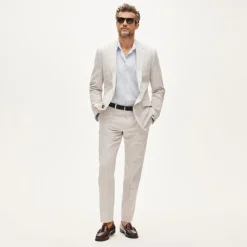 Ludlow Slim-fit suit jacket in cotton seersucker