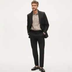 Ludlow Slim-fit suit jacket in Baird McNutt Irish cotton-linen blend
