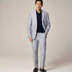 Ludlow Slim-fit suit jacket in Portuguese cotton oxford