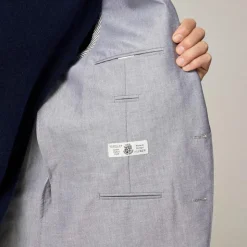 Ludlow Slim-fit suit jacket in Portuguese cotton oxford