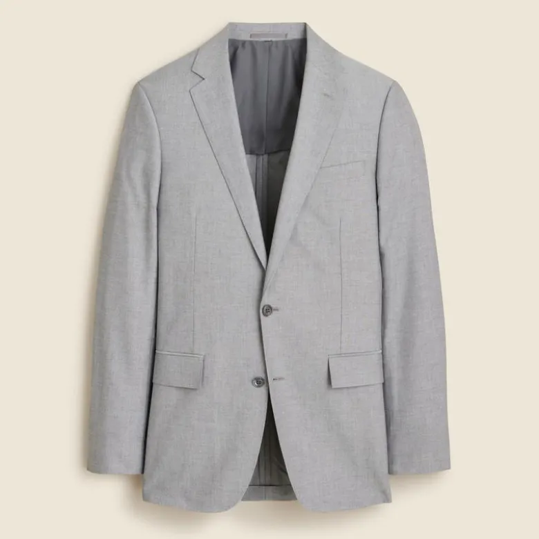 Ludlow Slim-fit suit jacket in Portuguese cotton oxford