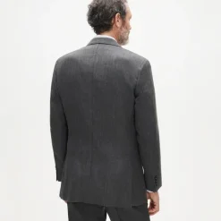 Ludlow Slim-fit suit jacket in English wool-linen blend