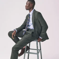 Ludlow Slim-fit suit jacket in English donegal wool tweed