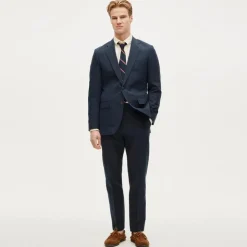 Ludlow Slim-fit suit jacket in Baird McNutt Irish cotton-linen blend