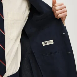 Ludlow Slim-fit suit jacket in Baird McNutt Irish cotton-linen blend