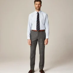 Ludlow Slim-fit suit pant in English cotton-wool blend