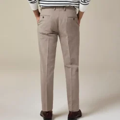 Ludlow Slim-fit suit pant in Irish cotton-linen blend
