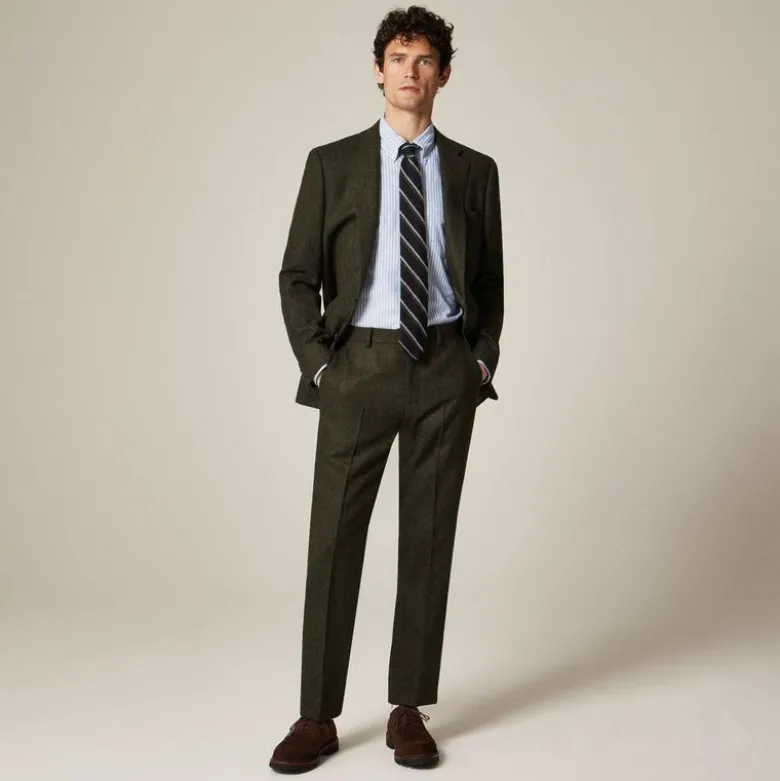 Ludlow Slim-fit suit pant in English donegal wool tweed