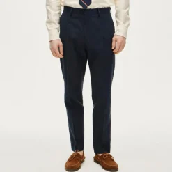 Ludlow Slim-fit suit pant in Baird McNutt Irish cotton-linen blend
