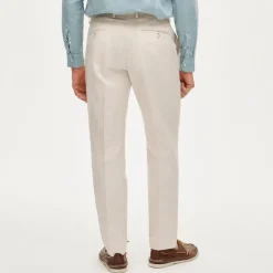 Ludlow Slim-fit suit pant in Baird McNutt Irish cotton-linen blend