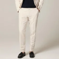 Ludlow Slim-fit suit pant in Irish cotton-linen blend