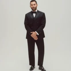 Ludlow Slim-fit tuxedo pant in Italian wool