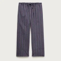 Luna pant in striped cotton poplin