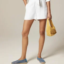 Made-in-Spain espadrille flats in mesh