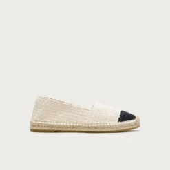 Made-in-Spain two-tone crochet espadrilles