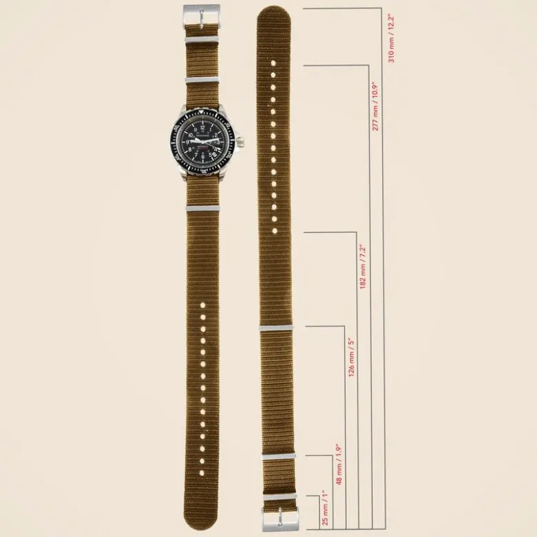 Marathon Watch Company™ 20mm Nylon Defense Standard Watch Strap