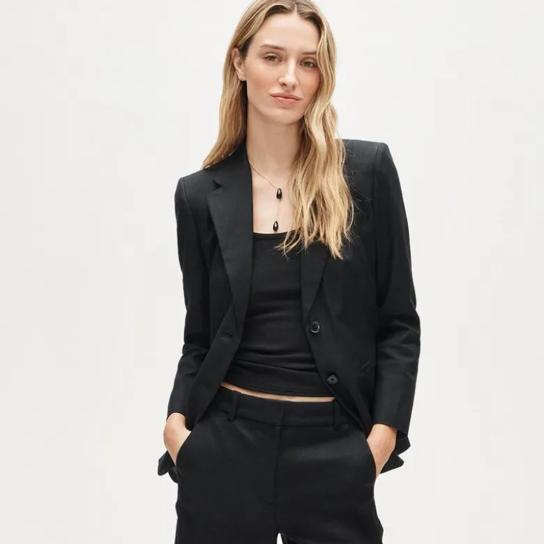 Margeaux blazer in stretch linen blend