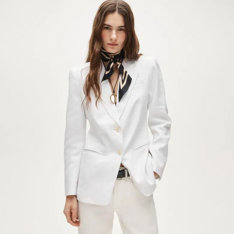 Margeaux blazer in stretch linen blend