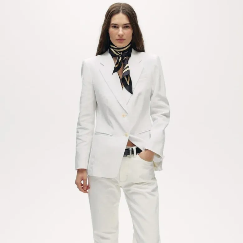 Margeaux blazer in stretch linen blend