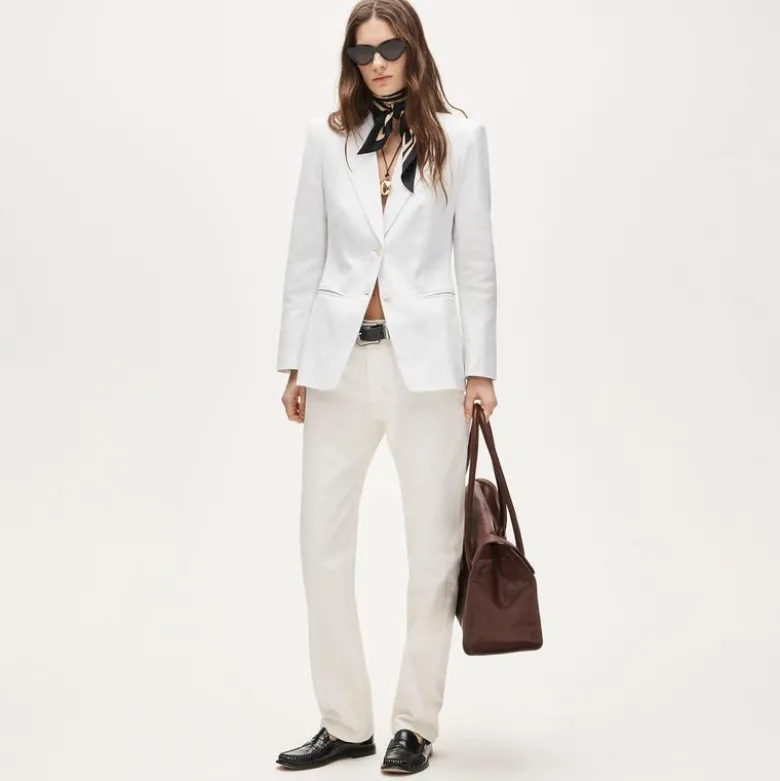 Margeaux blazer in stretch linen blend