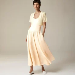 Maryam Nassir Zadeh X J.Crew cross-back midi dress in stretch cotton blend
