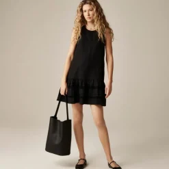 Maxine ruffle-trim dress in linen