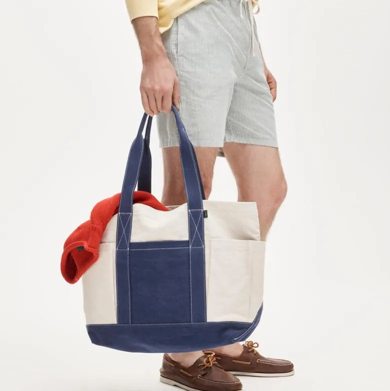 Medium seaport tote bag in washed canvas