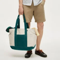 Medium seaport tote bag in washed canvas