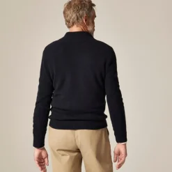 Midweight cashmere quarter-zip sweater