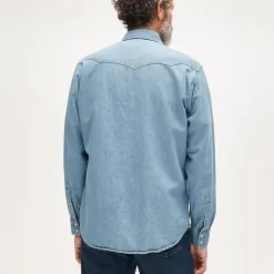 Midweight denim western shirt
