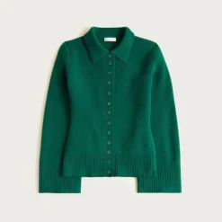 Milano-stitch cinched-waist cardigan