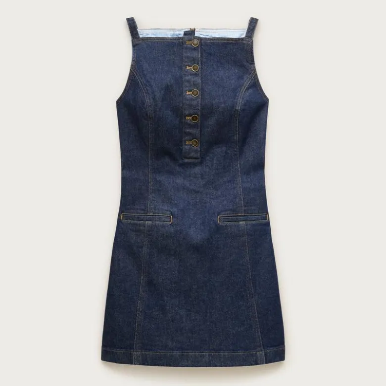 Mini sheath dress in denim