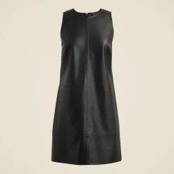 Mini sheath dress in faux leather