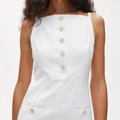 Mini sheath dress in Gramercy linen blend