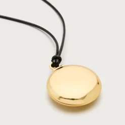 Mirror compact pendant necklace