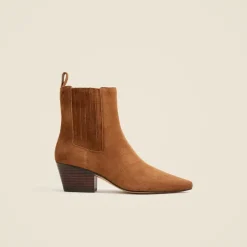 New Piper square-toe ankle boots in suede