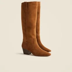 New Piper square-toe knee-high boots in suede