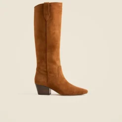 New Piper square-toe knee-high boots in suede