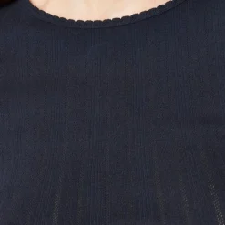 New pointelle long-sleeve T-shirt