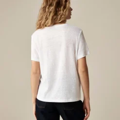 New relaxed linen T-shirt