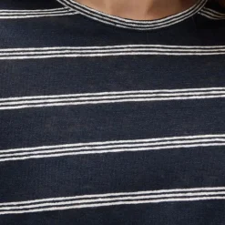 New relaxed linen T-shirt in stripe