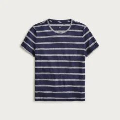 New relaxed linen T-shirt in stripe