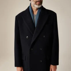 New York double-breasted overcoat in wool melton