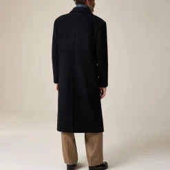 New York double-breasted overcoat in wool melton