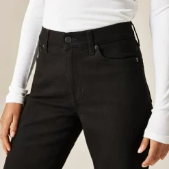 Nipped straight jean