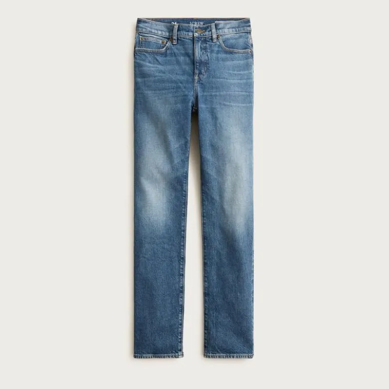 Nipped straight jean