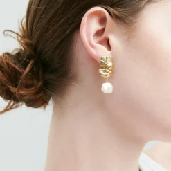 Odette New York® fender pearl earrings