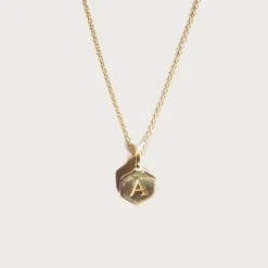 Odette New York® Hex monogram necklace
